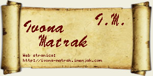Ivona Matrak vizit kartica